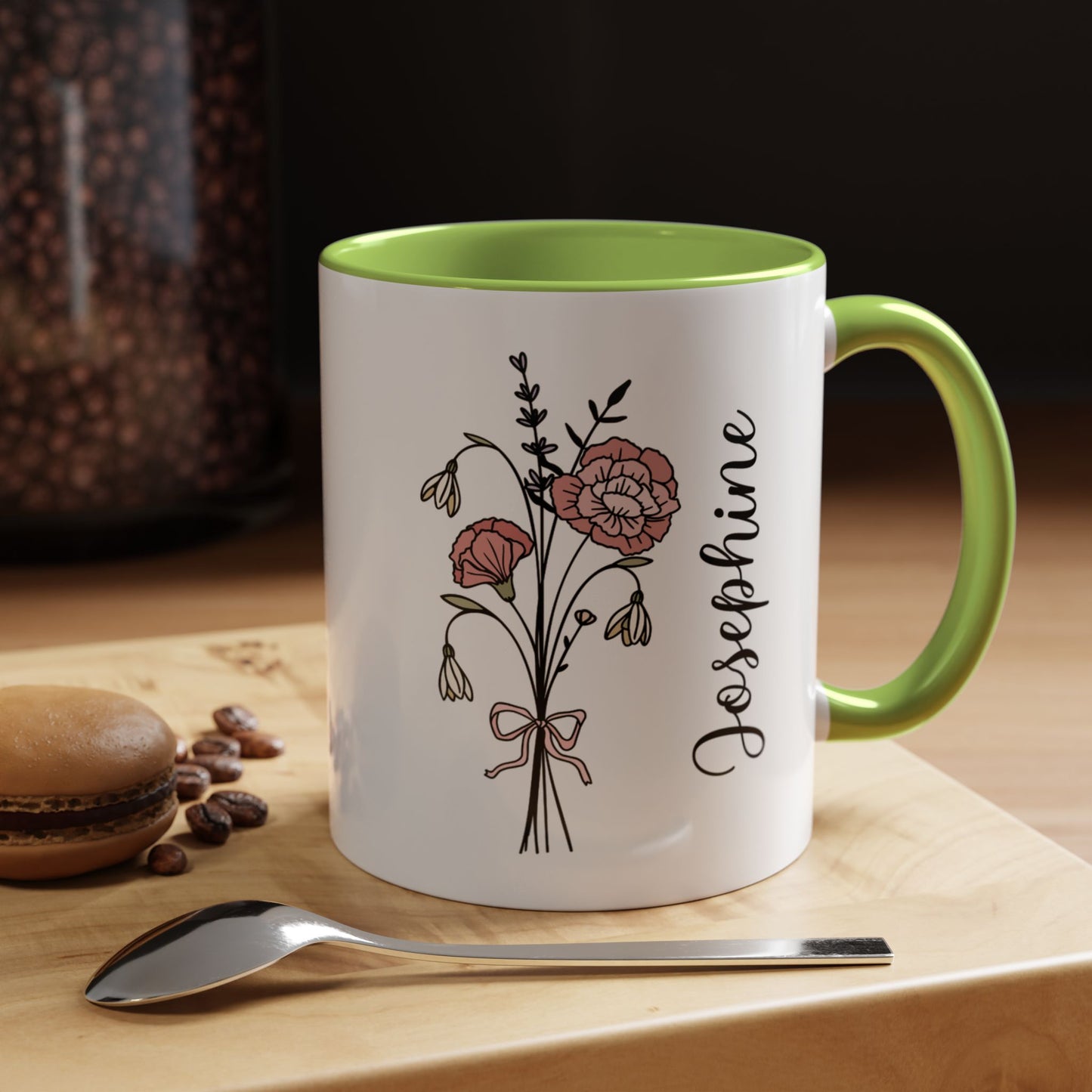 Personalized Birth Flower Coffee Mug for Birthday Mother Friends Christmas Gift