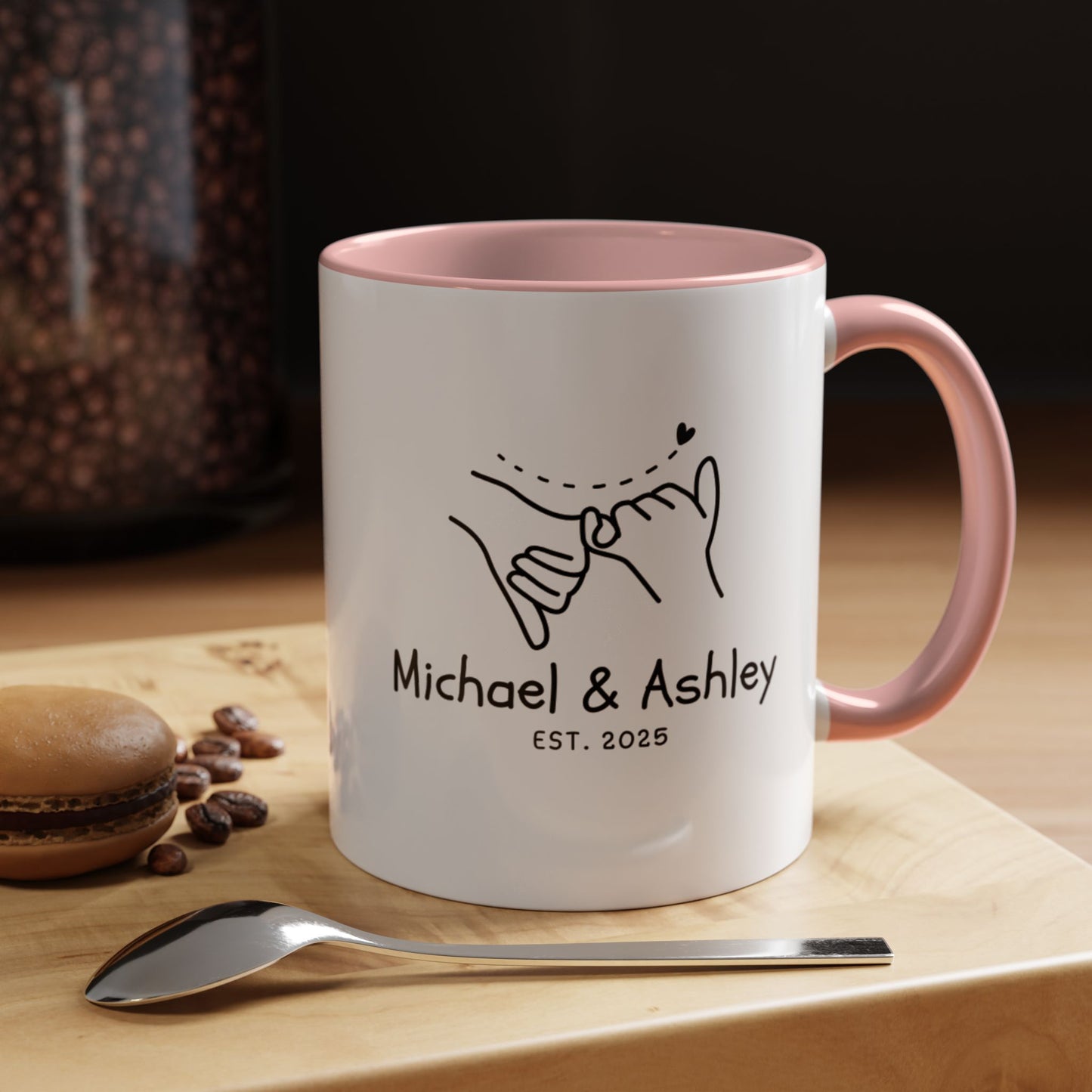 Personalized Name Initial Logo Coffee Mug for Birthday Mother Couples Christmas Gift