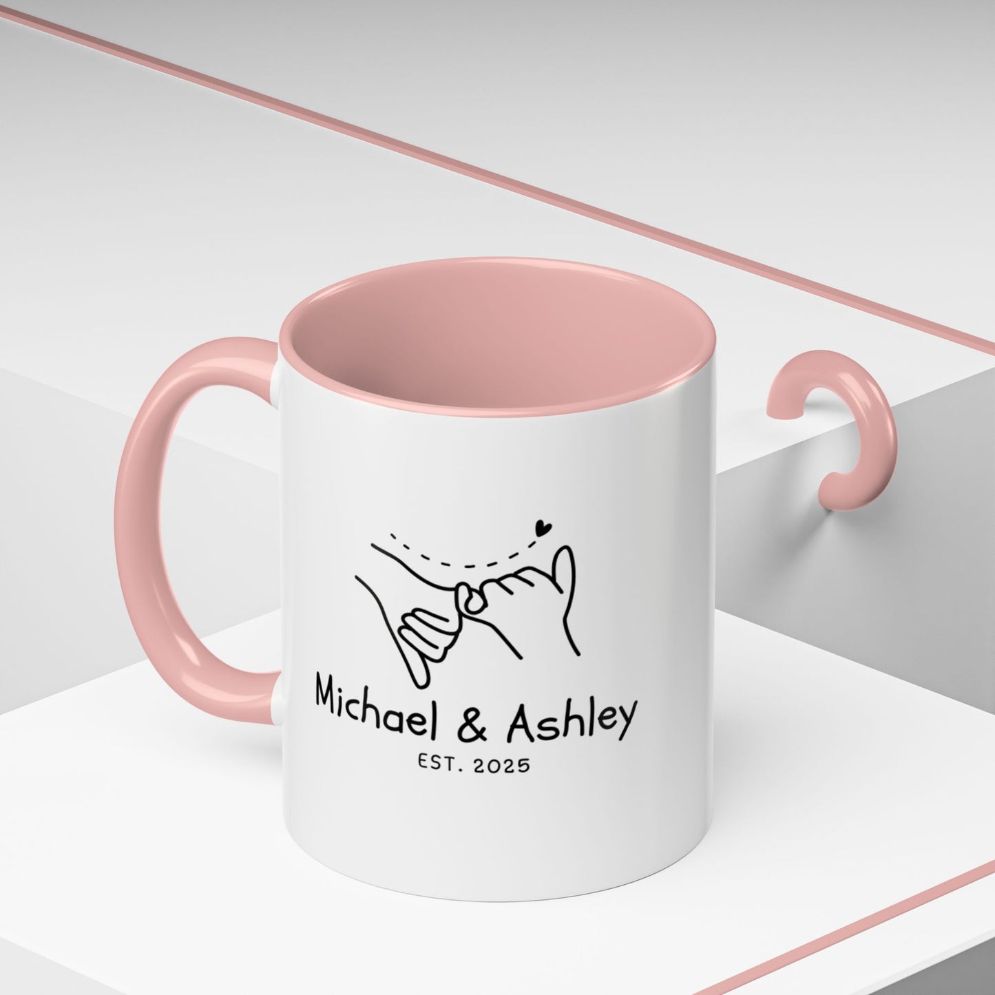 Personalized Name Initial Logo Coffee Mug for Birthday Mother Couples Christmas Gift