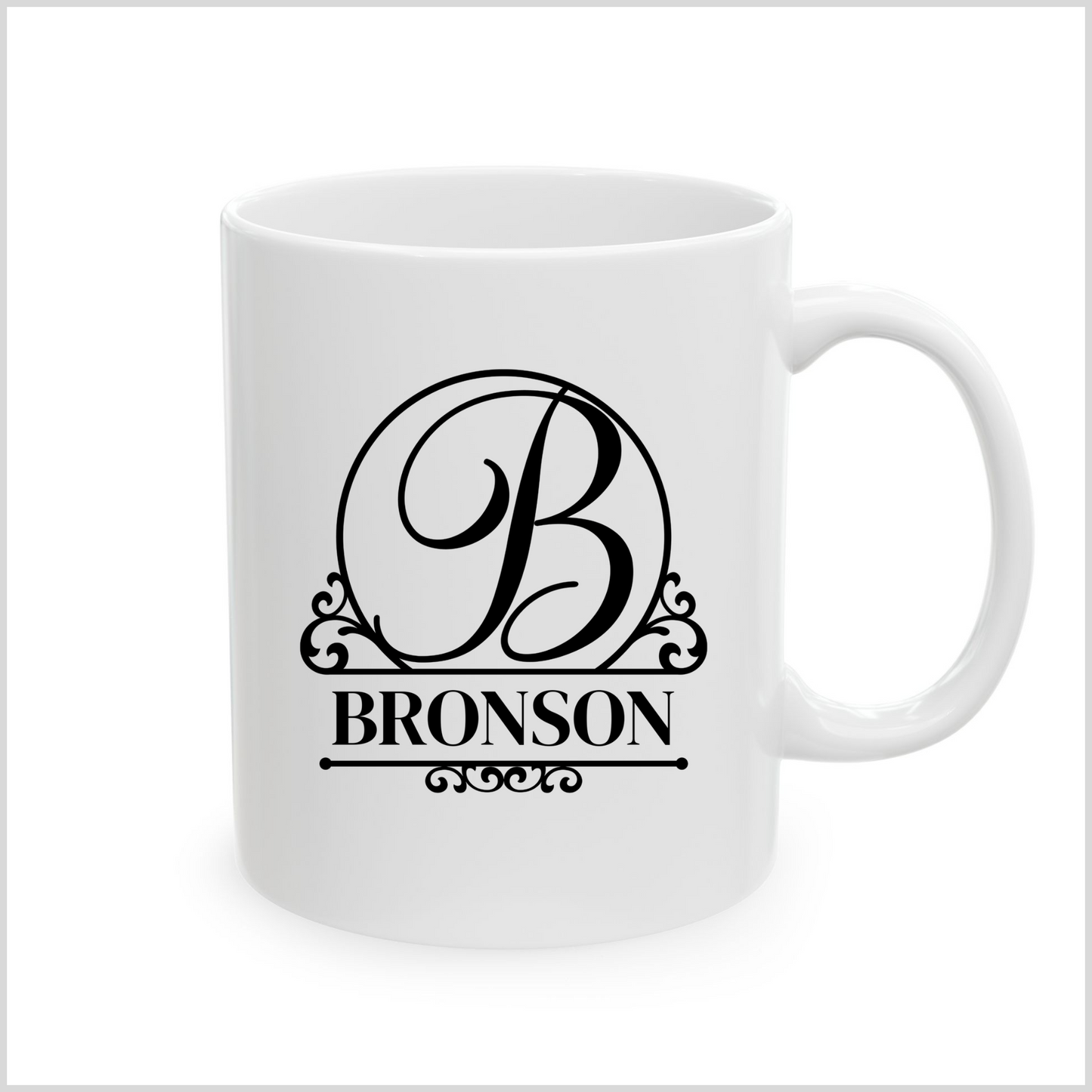 Personalized Name Initial Logo White Coffee Mug for Birthday Mother Couples Gift