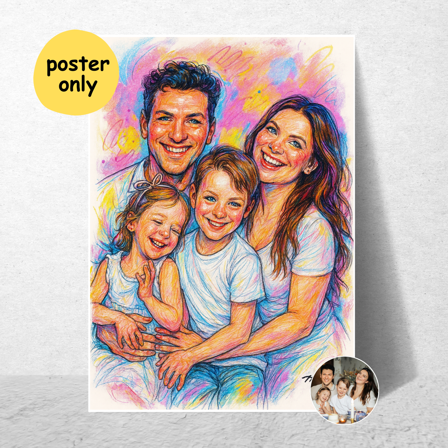 Personalized Whimsical Caricature Poster | Your Photo to Art