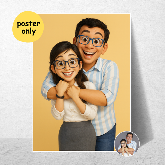 Personalized 3D Caricature Poster | Art from Your Photo