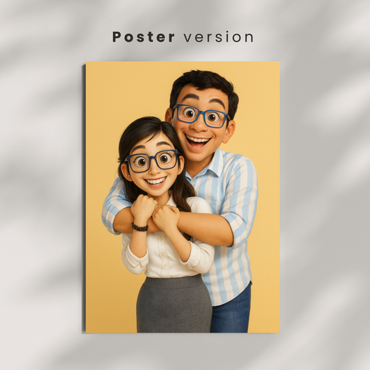 Personalized 3D Caricature Poster | Art from Your Photo