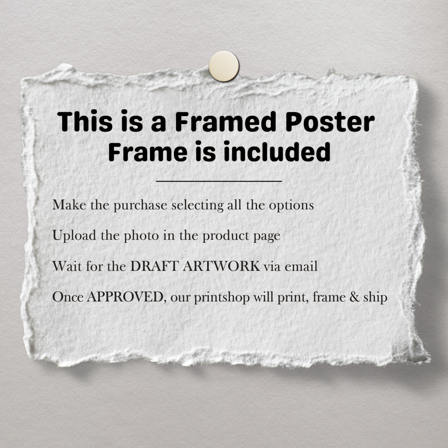 Personalized Digital Illustration Art Wooden Framed Poster