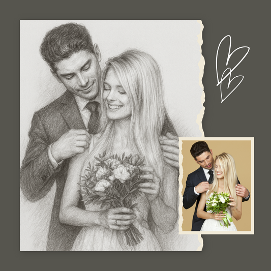Personalized Charcoal Portrait | Sketch from Your Photo