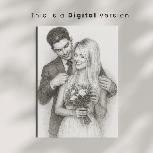 Personalized Charcoal Portrait | Sketch from Your Photo