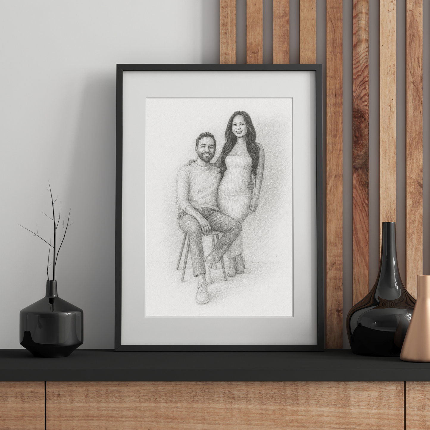 Personalized Charcoal Portrait | Sketch from Your Photo