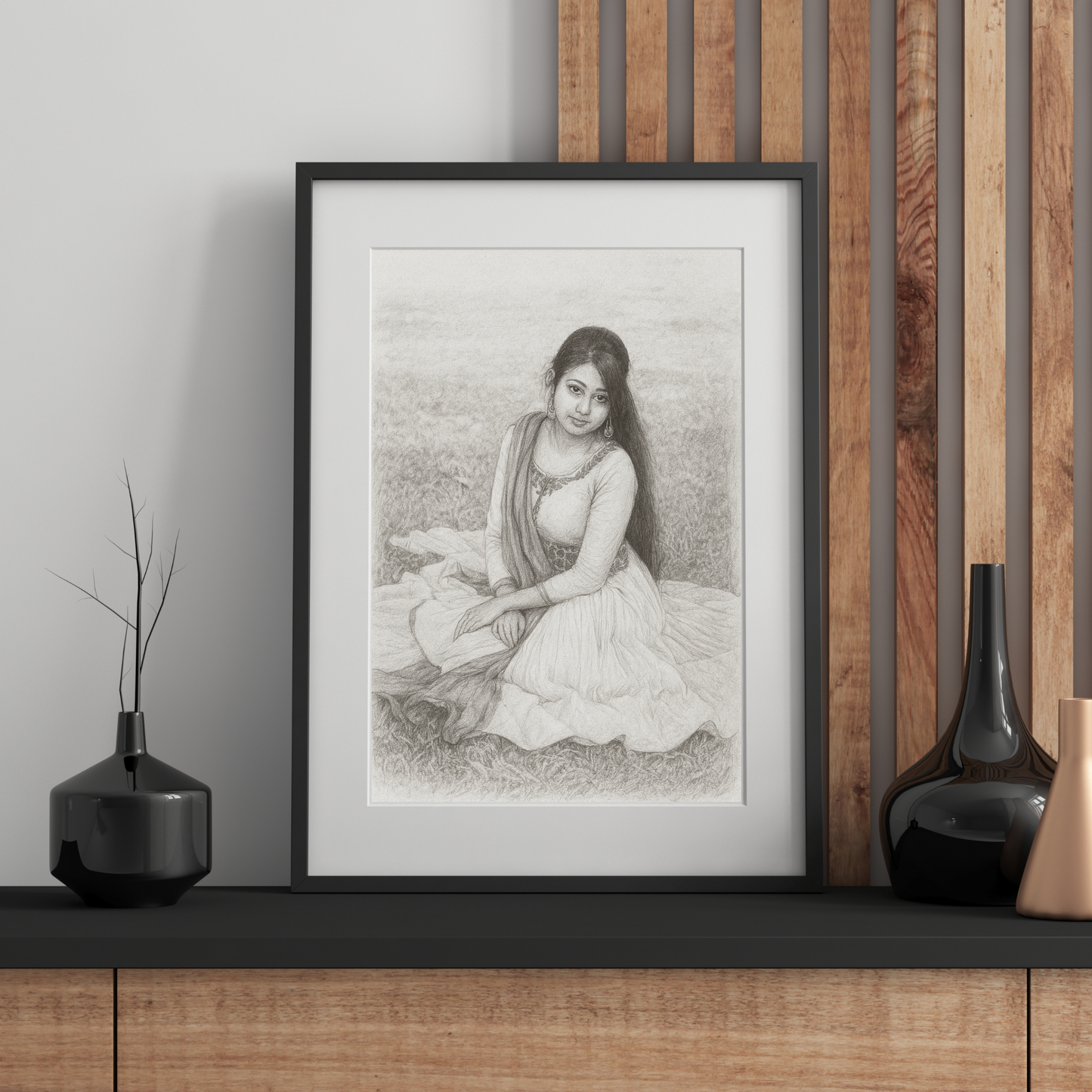 Personalized Charcoal Portrait | Sketch from Your Photo