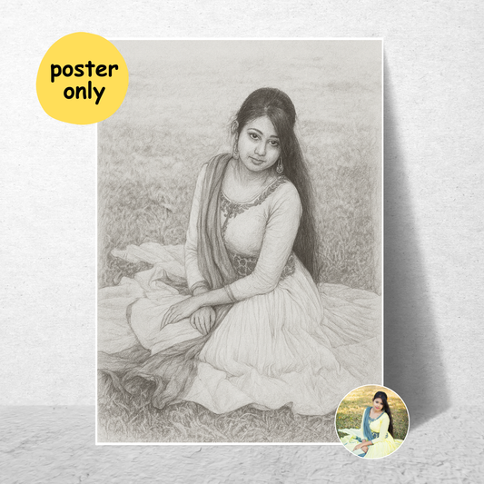 Personalized Charcoal Portrait Poster | Your Photo to Art
