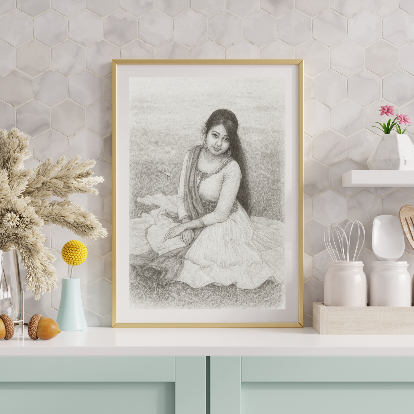 Personalized Charcoal Portrait Poster | Your Photo to Art