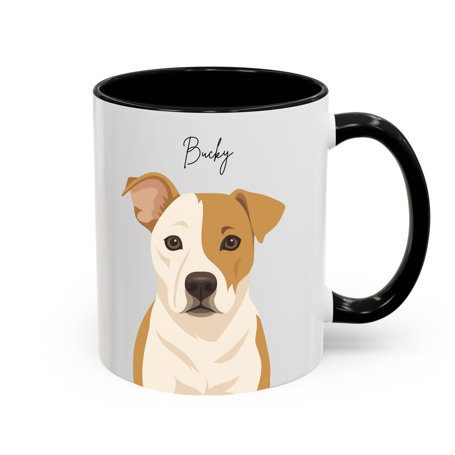 Personalized Digital Illustration Art Coffee Mug for Your Pet | Photo to Art