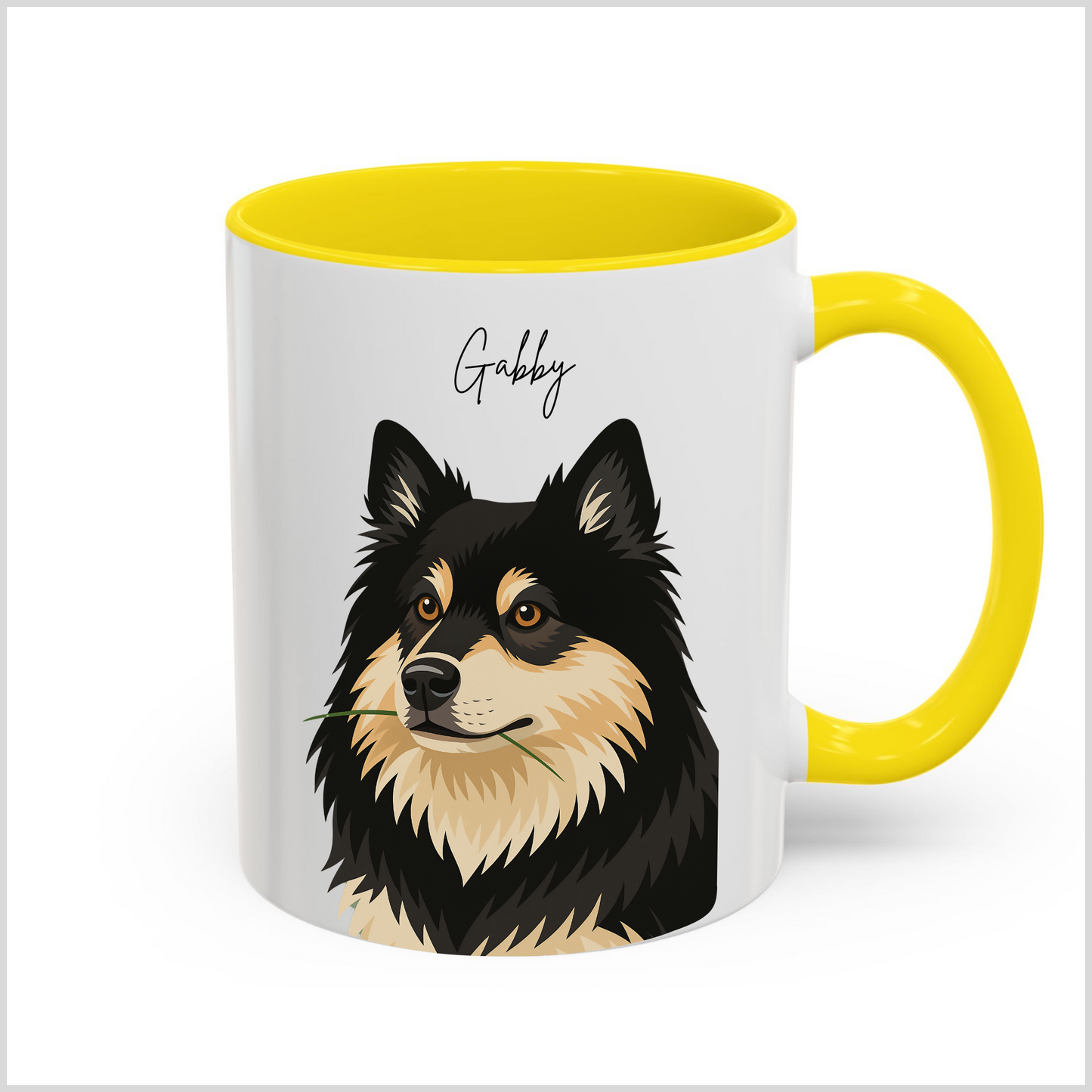 Personalized Digital Illustration Art Coffee Mug for Your Pet | Photo to Art