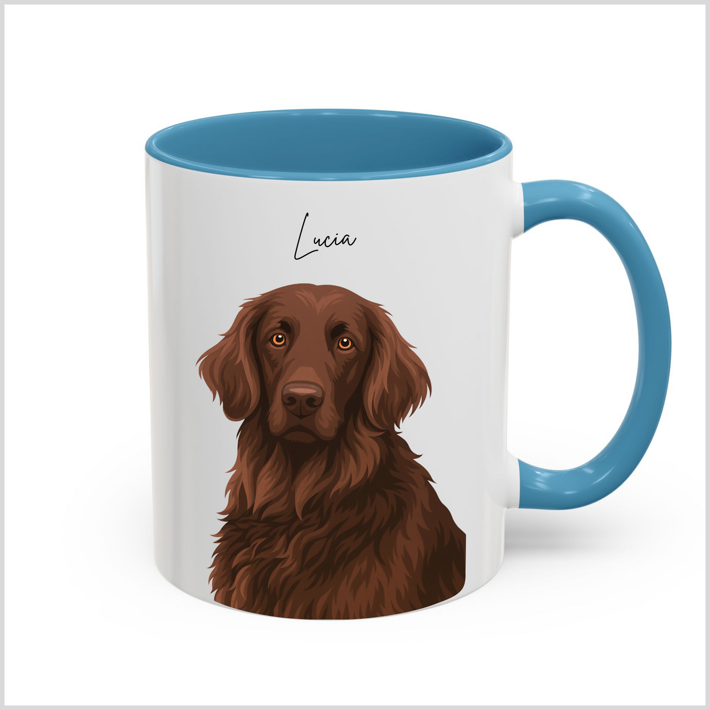 Personalized Digital Illustration Art Coffee Mug for Your Pet | Photo to Art