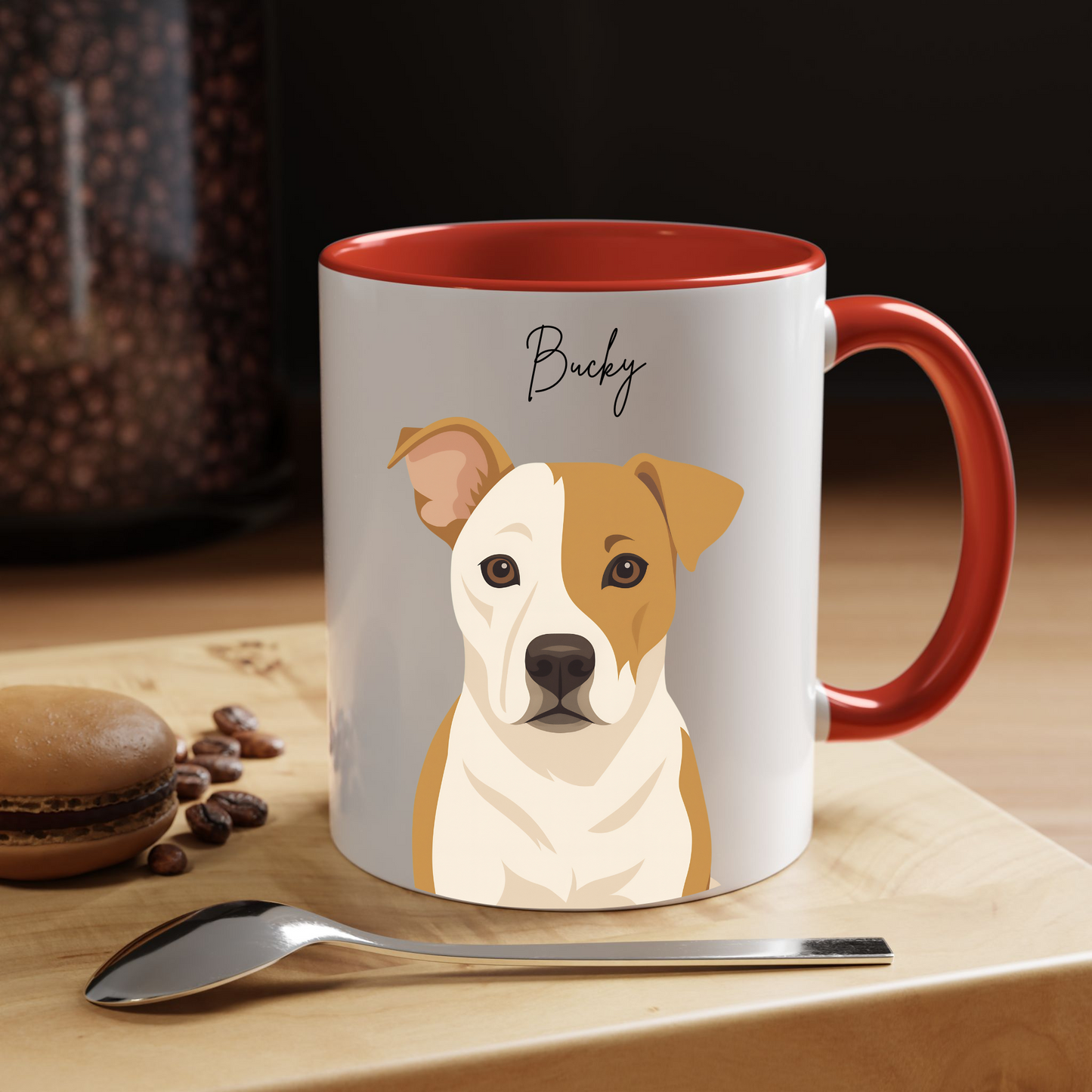 Personalized Digital Illustration Art Coffee Mug for Your Pet | Photo to Art