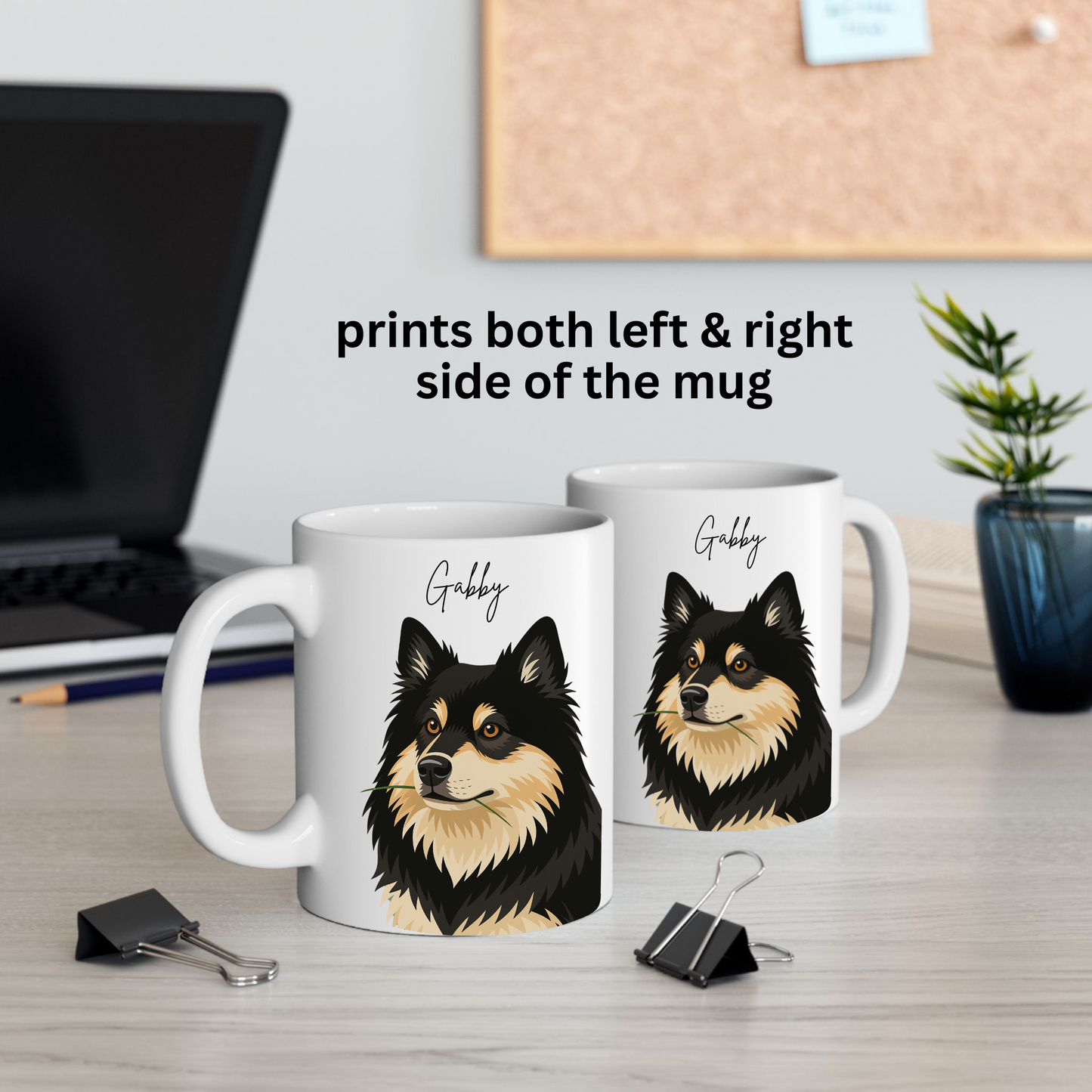 Personalized Digital Illustration Art Coffee Mug for Your Pet | Photo to Art