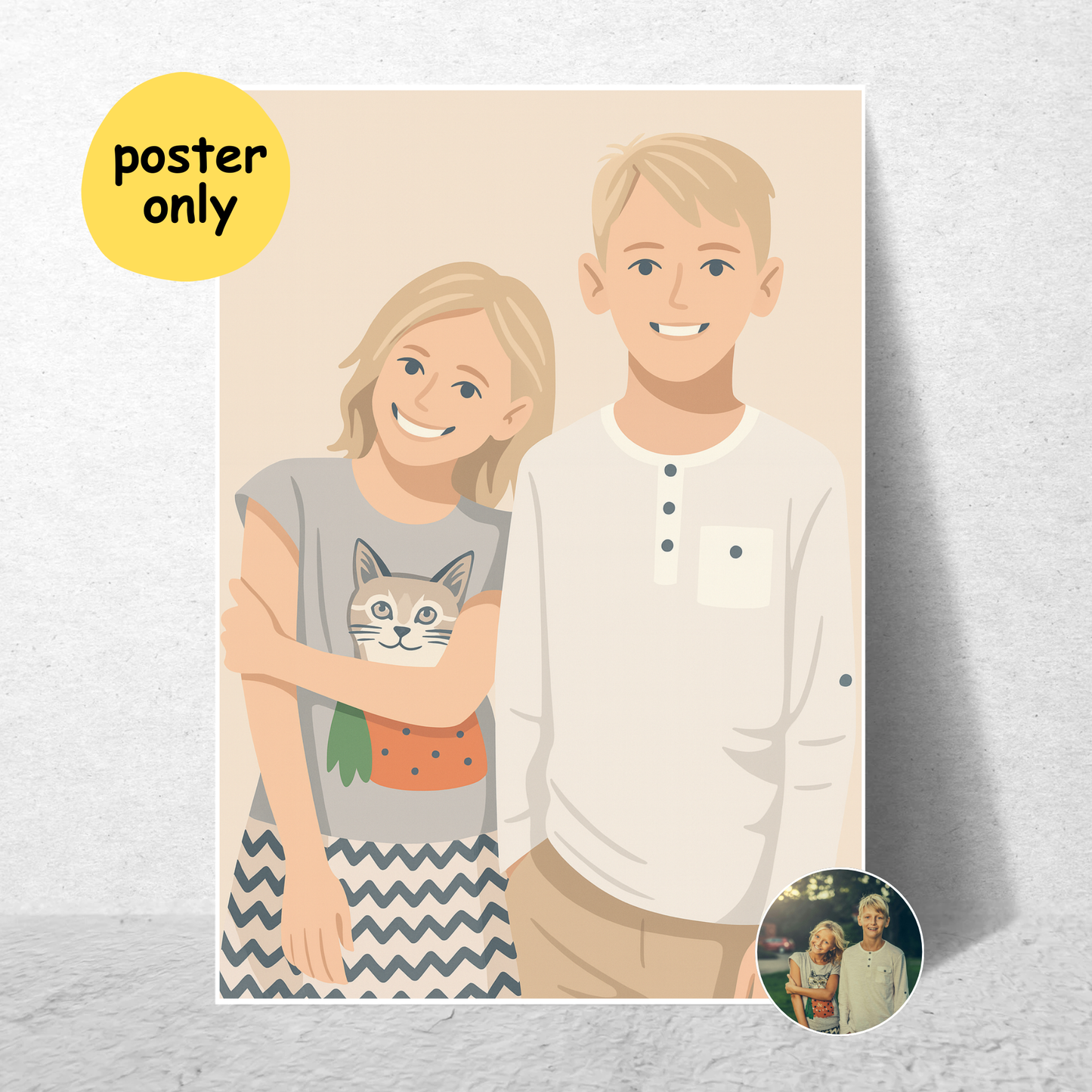 Personalized Digital Illustration Poster | Your Photo to Art
