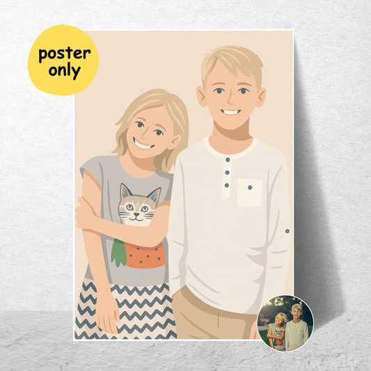 Personalized Digital Illustration Poster | Your Photo to Art