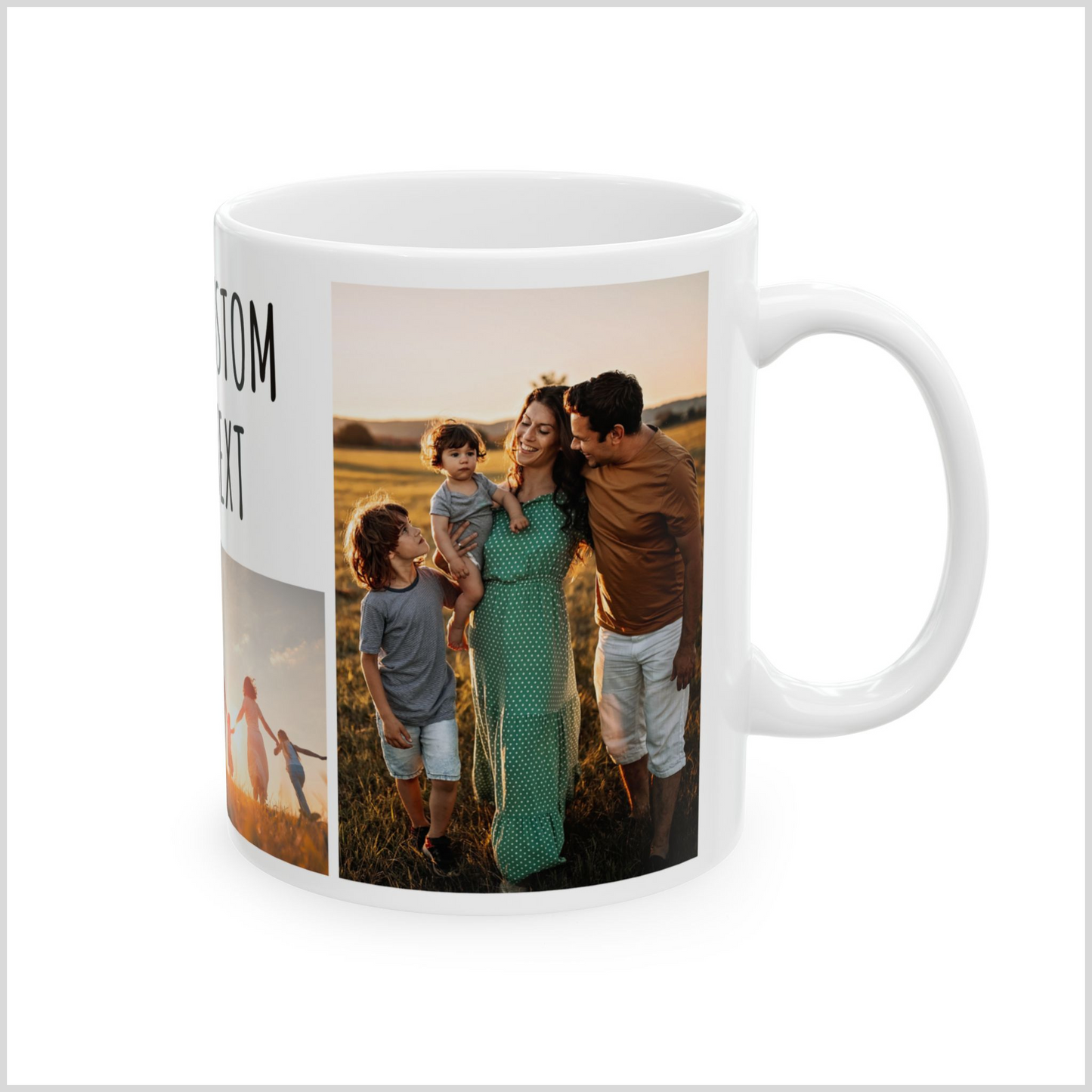 Personalized Photo Collage White Coffee Mug for Family Pictures