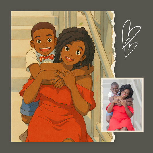 Personalized Ghibli Style Family Portrait | Art from Your Photo