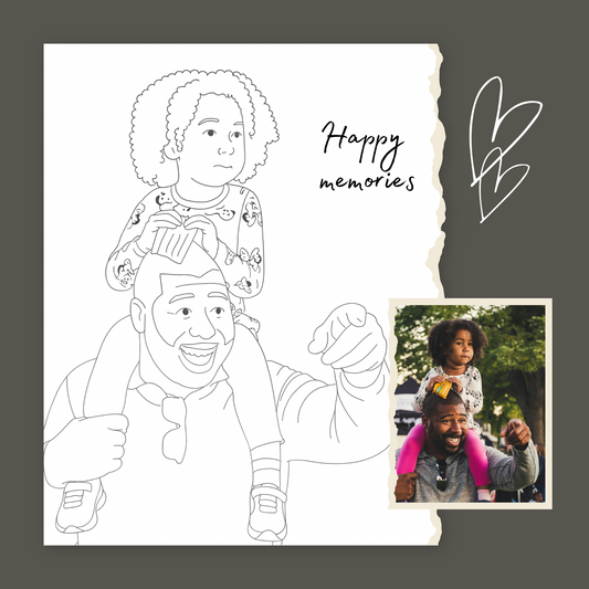 Personalized Line Art Family Portrait | Art from Your Photo