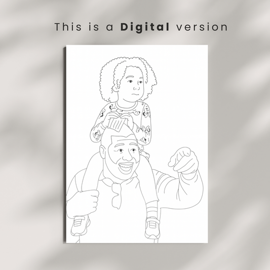Personalized Line Art Family Portrait | Art from Your Photo