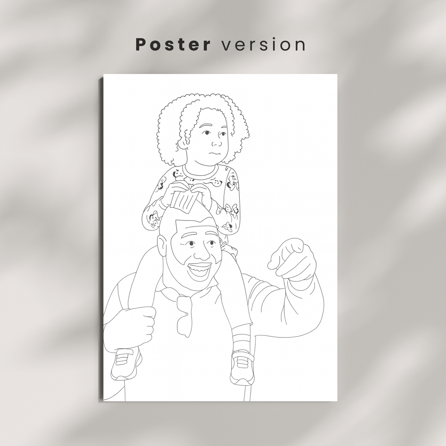 Personalized Family Line Art Poster | Art from Your Photo