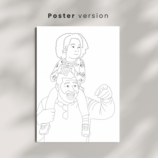 Personalized Family Line Art Poster | Art from Your Photo