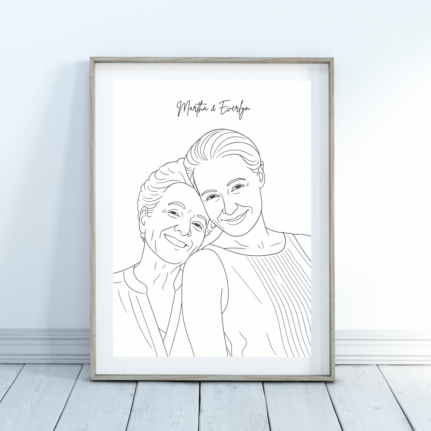 Personalized Family Line Art Poster | Art from Your Photo