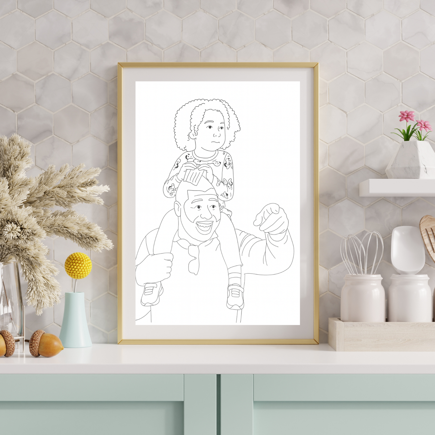 Personalized Family Line Art Poster | Art from Your Photo