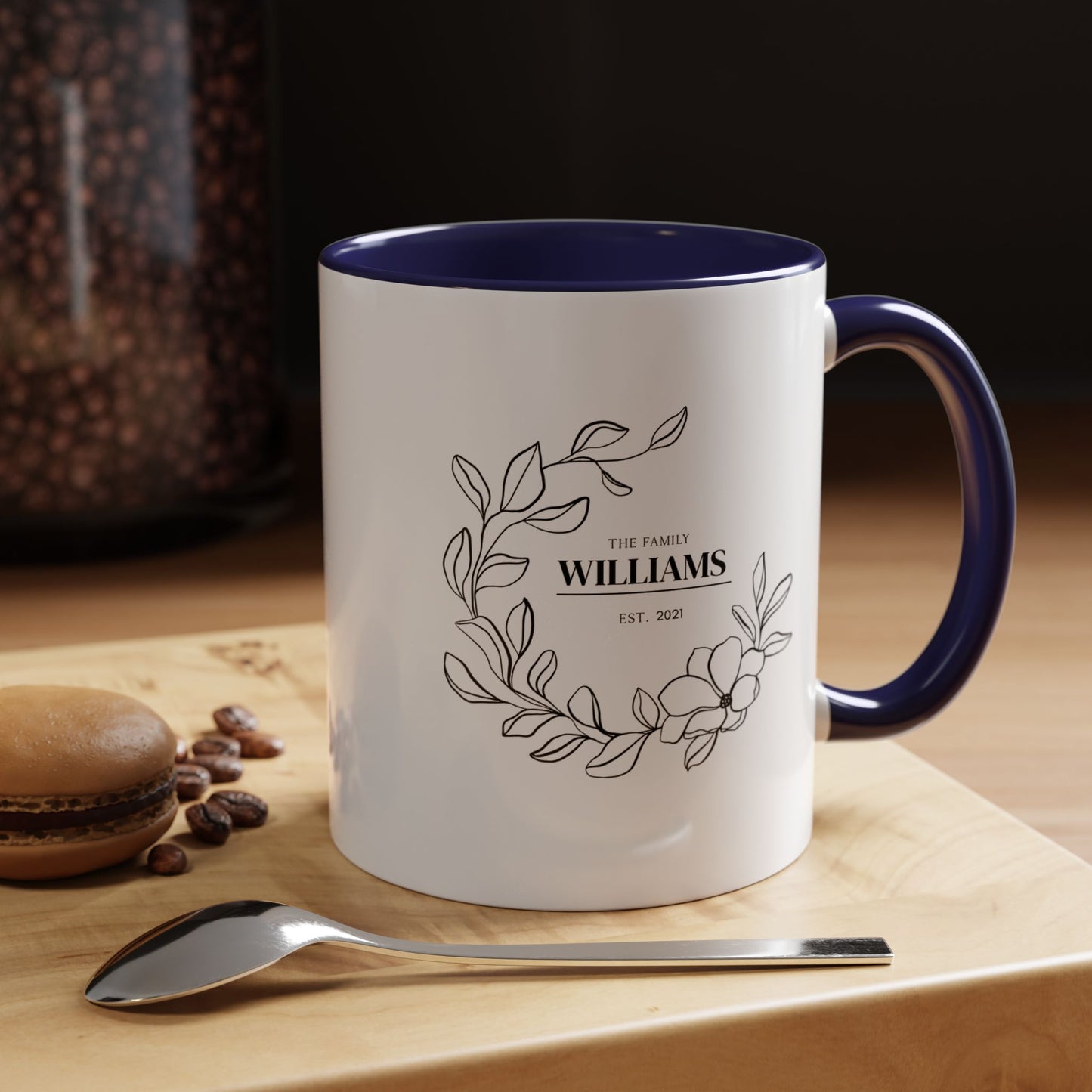Personalized Name Initial Logo Coffee Mug for Birthday Mother Couples Christmas Gift