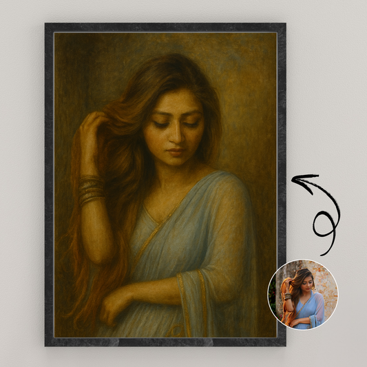 Personalized Oil Painting Wooden Framed Poster
