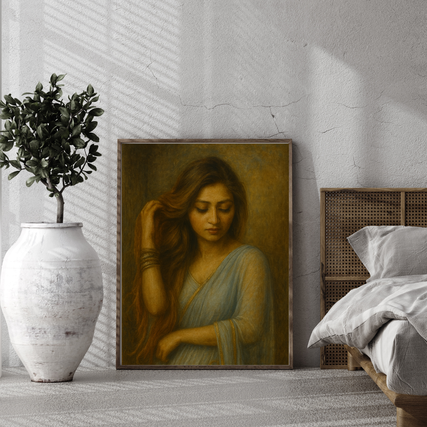 Personalized Oil Painting Wooden Framed Poster