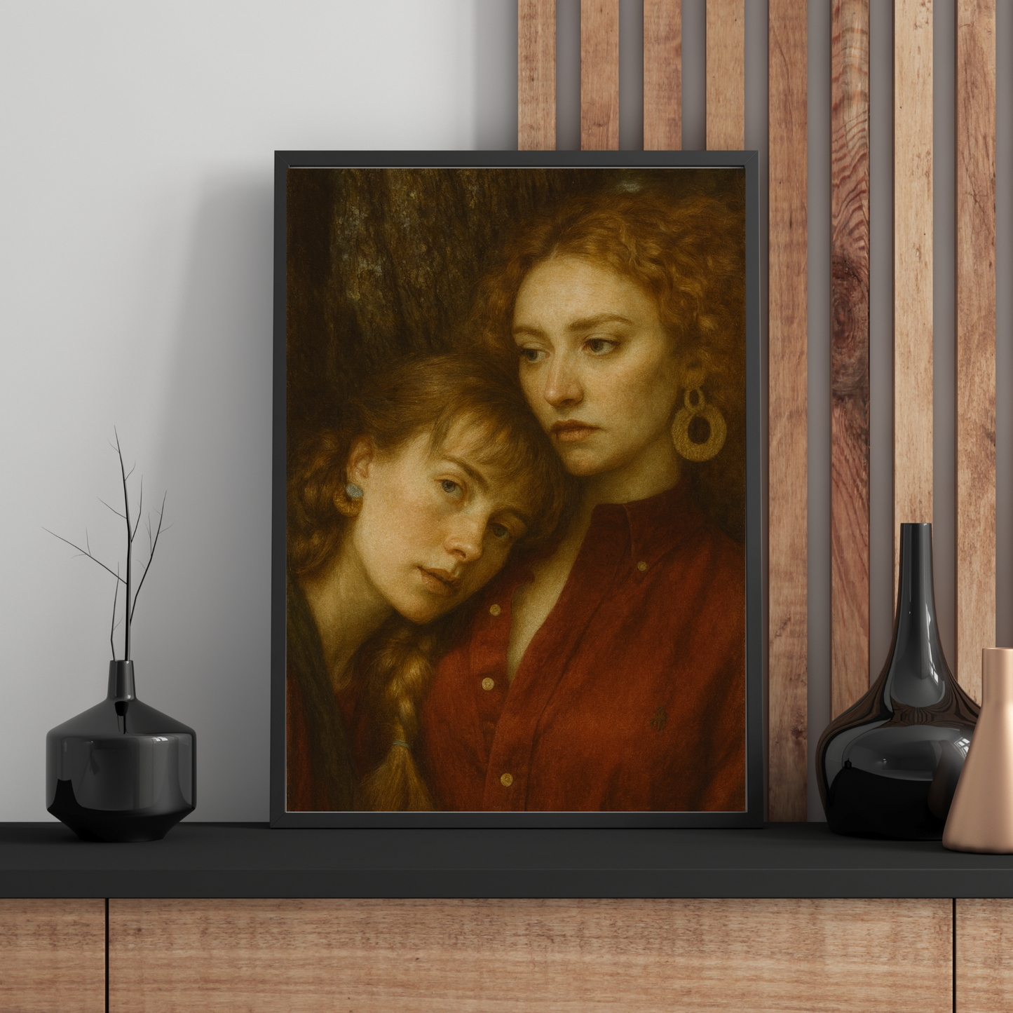 Personalized Oil Painting Wooden Framed Poster