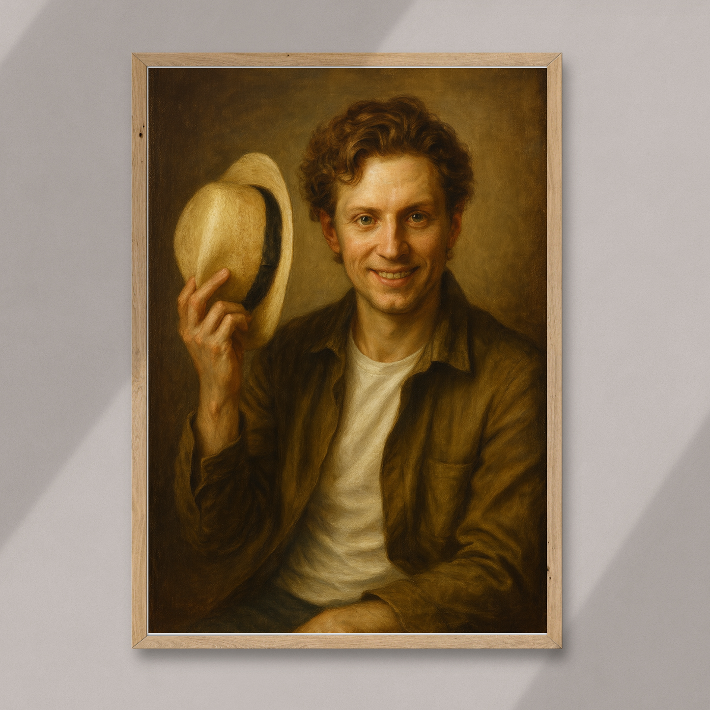 Personalized Oil Painting Wooden Framed Poster