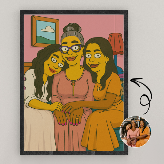 Personalized Funny Simpson's Wooden Framed Poster