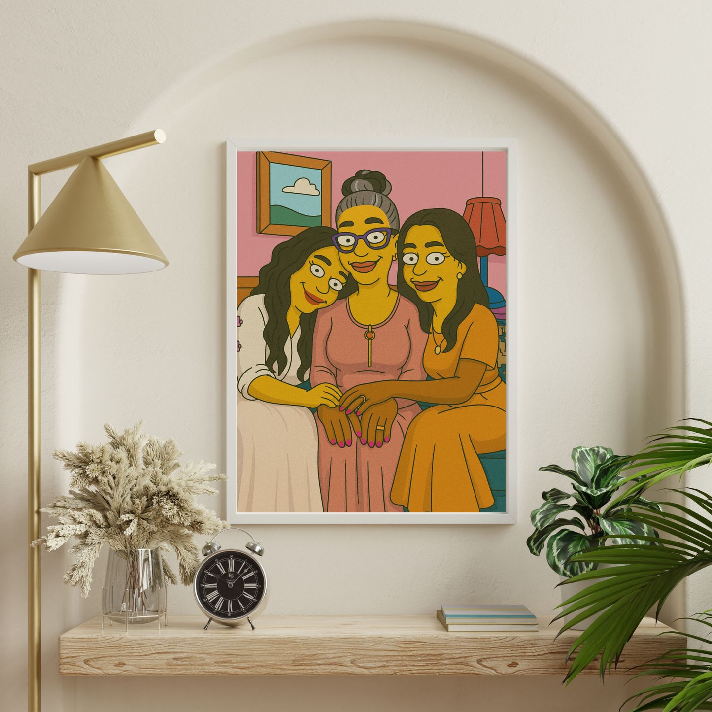 Personalized Funny Simpson's Wooden Framed Poster