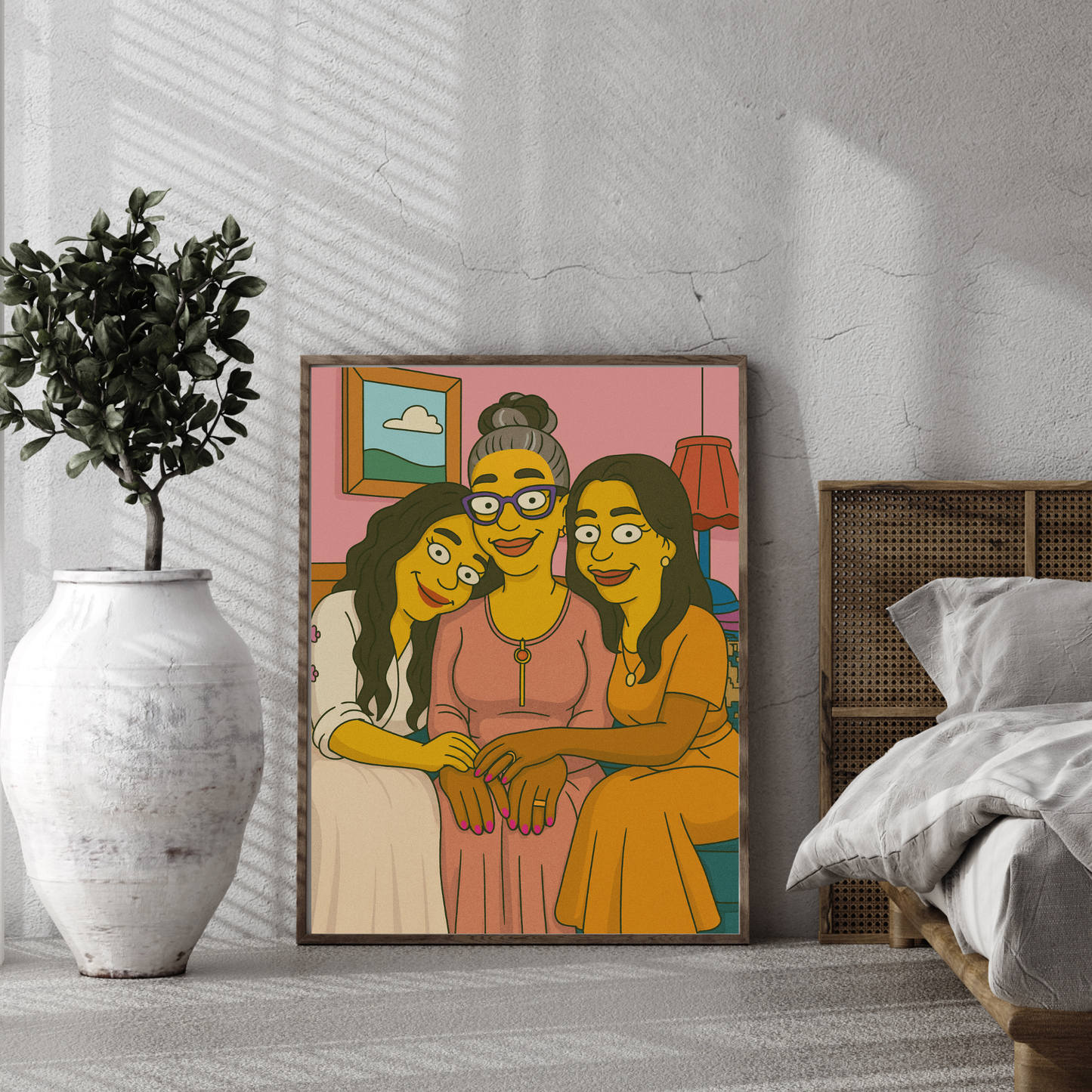 Personalized Funny Simpson's Wooden Framed Poster