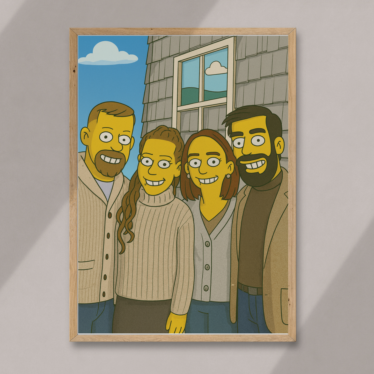 Personalized Funny Simpson's Wooden Framed Poster