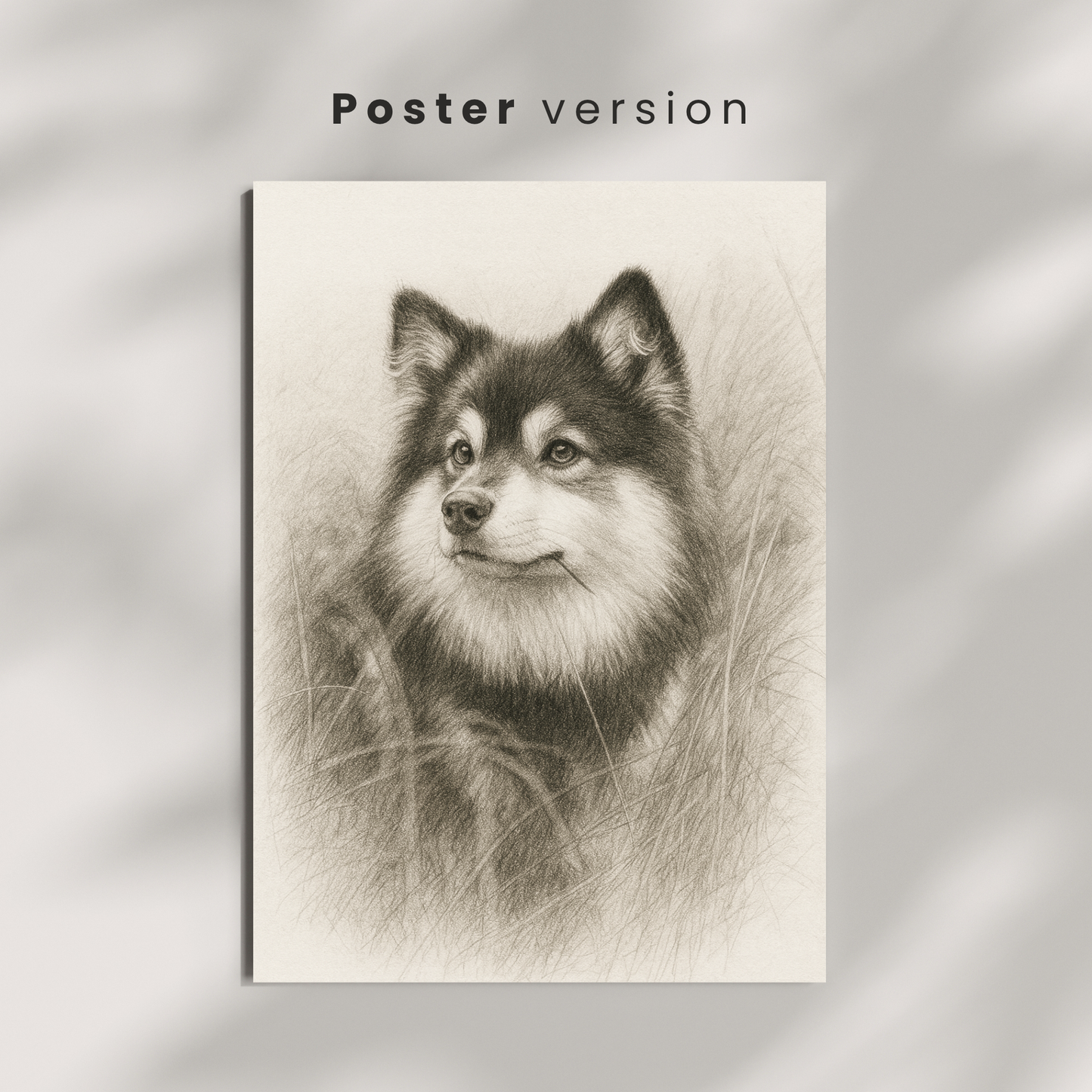 Personalized Sketch Art Pet Portrait Poster | Photo to Art
