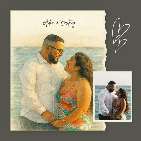 Personalized Watercolor Family Portrait | Art from Your Photo