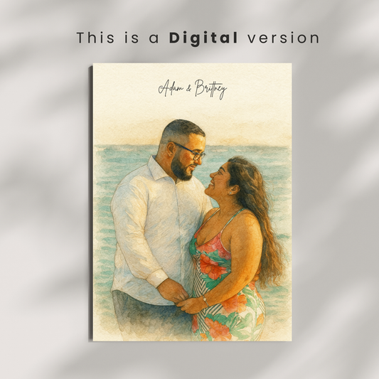 Personalized Watercolor Family Portrait | Art from Your Photo