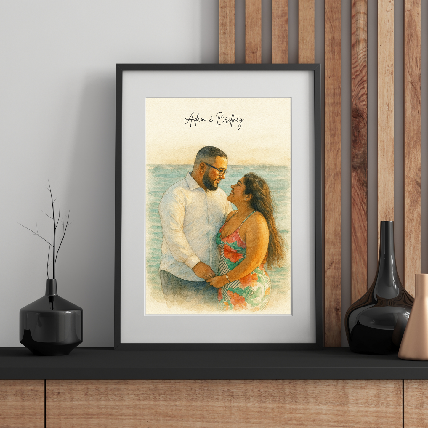 Personalized Watercolor Family Portrait | Art from Your Photo