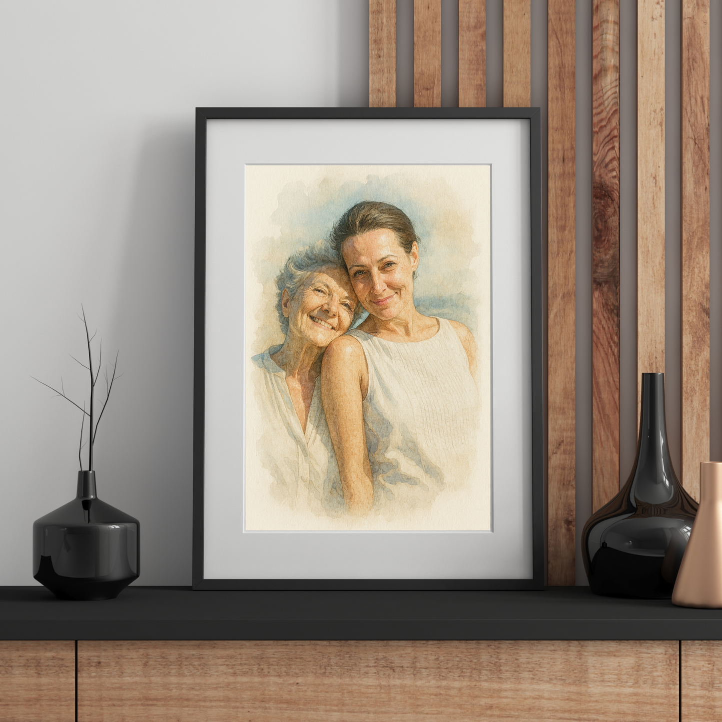 Personalized Watercolor Family Portrait | Art from Your Photo