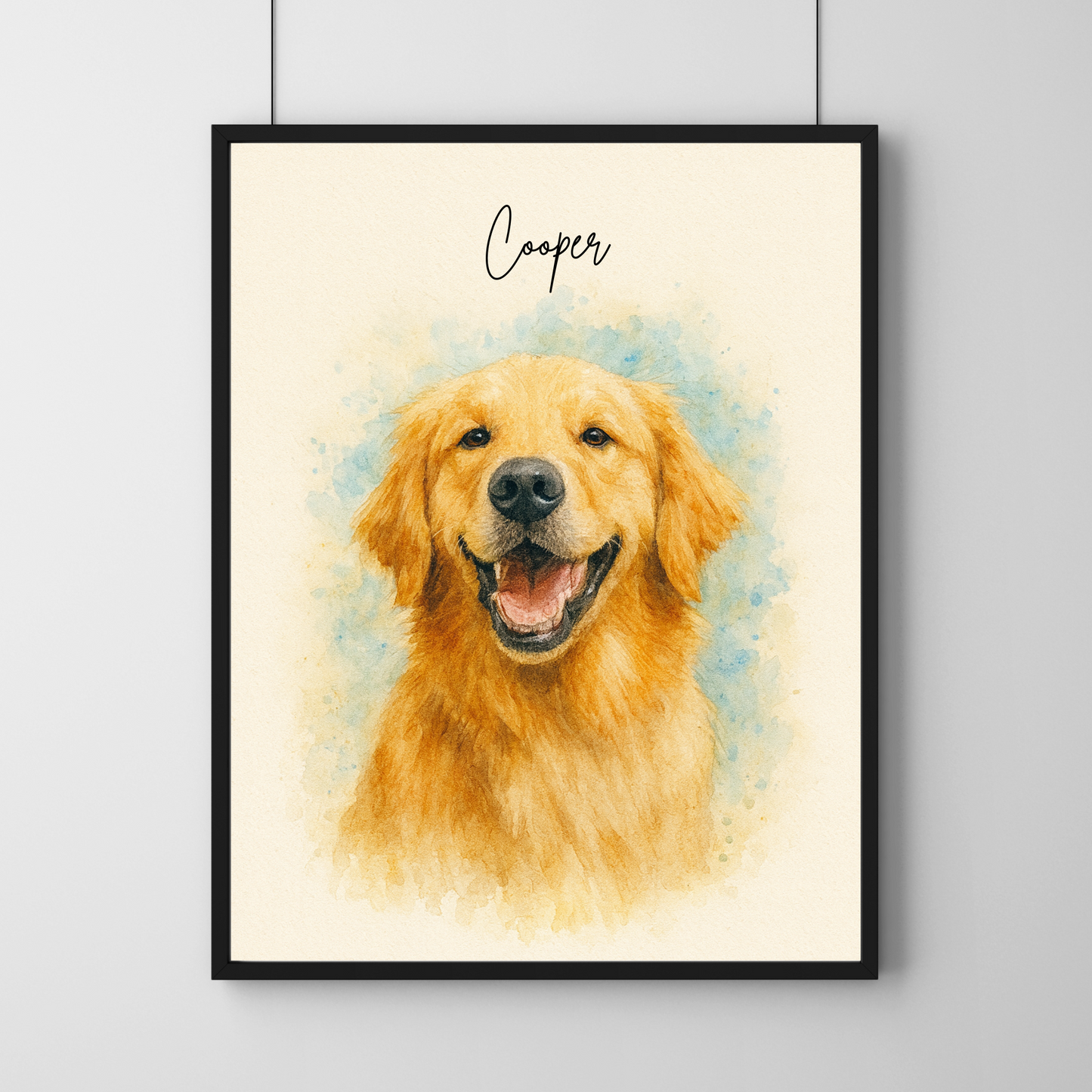 Personalized Watercolor Pet Portrait | Digital Only