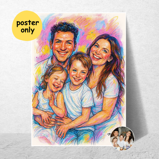 Personalized Whimsical Caricature Poster | Your Photo to Art