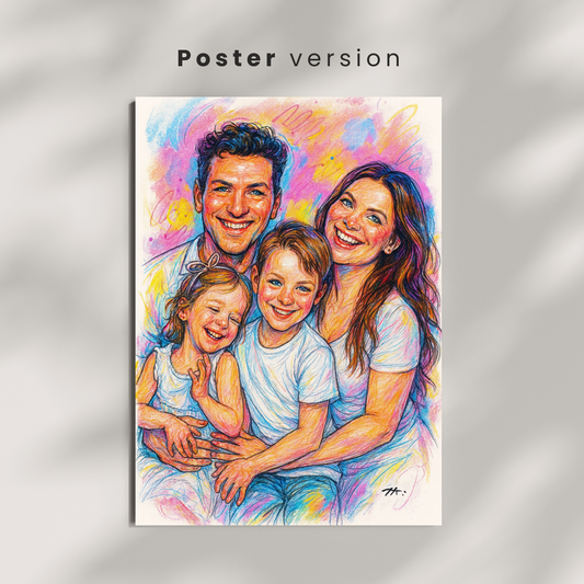 Personalized Whimsical Caricature Poster | Your Photo to Art
