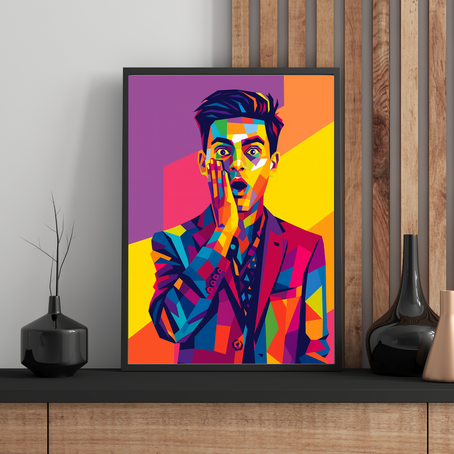 Personalized WPAP Art Wooden Framed Poster