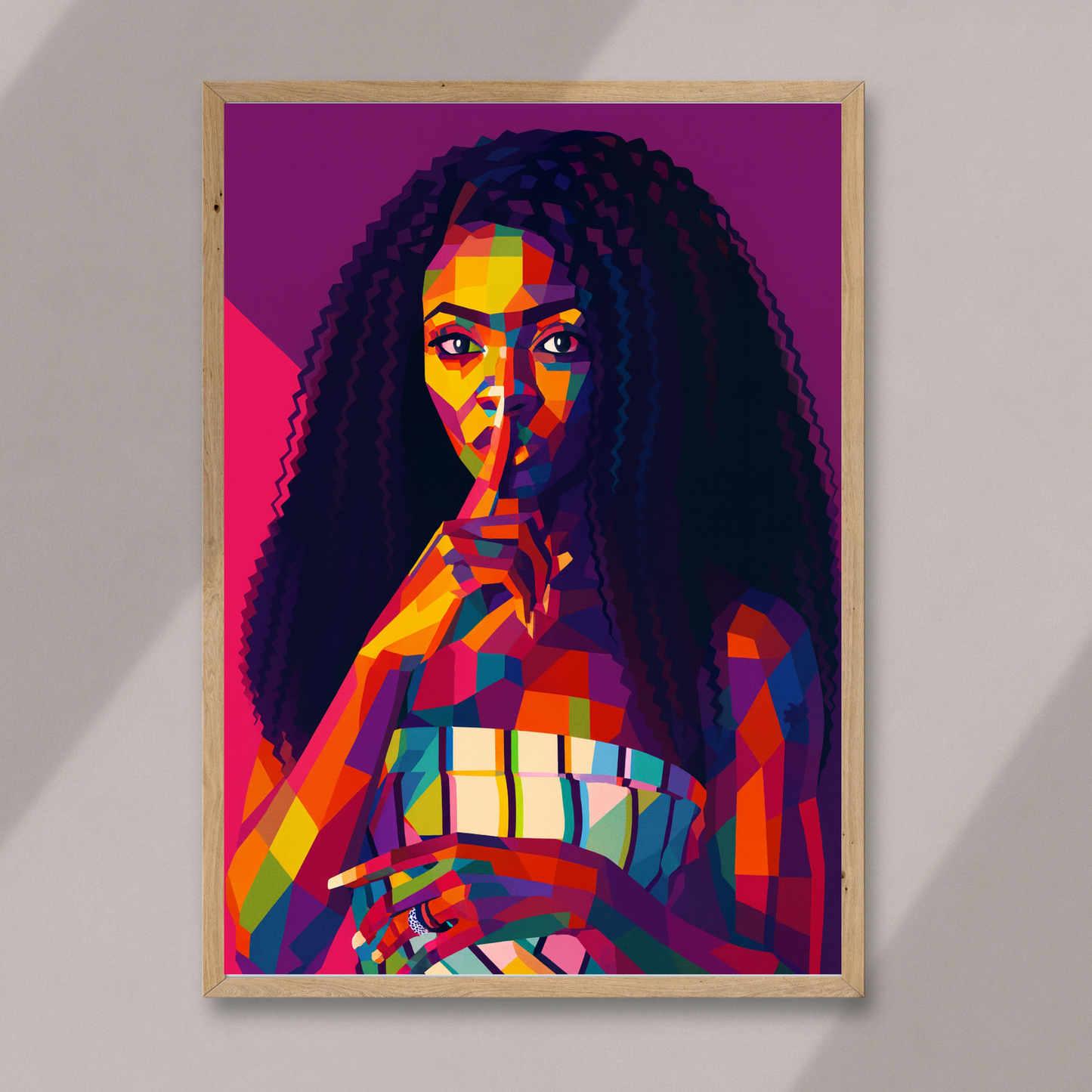 Personalized WPAP Art Wooden Framed Poster
